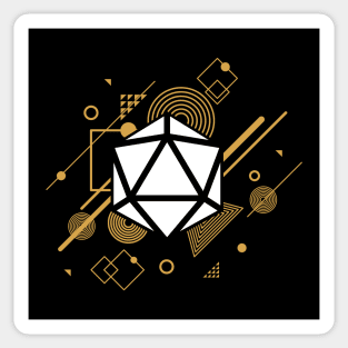 Funky D20 Dice Tabletop Role-Playing Game Sticker